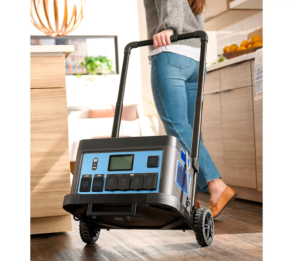 ⚡1600Wh Power Station with 11 Outlets & 100W Solar Panel & Trolley(Limit One per order)