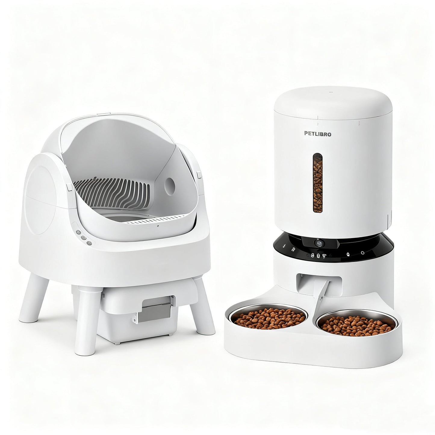 Self-Cleaning Cat Litter Box with Open-Top Design | Odor-Free Disposal & Included Trash Bags