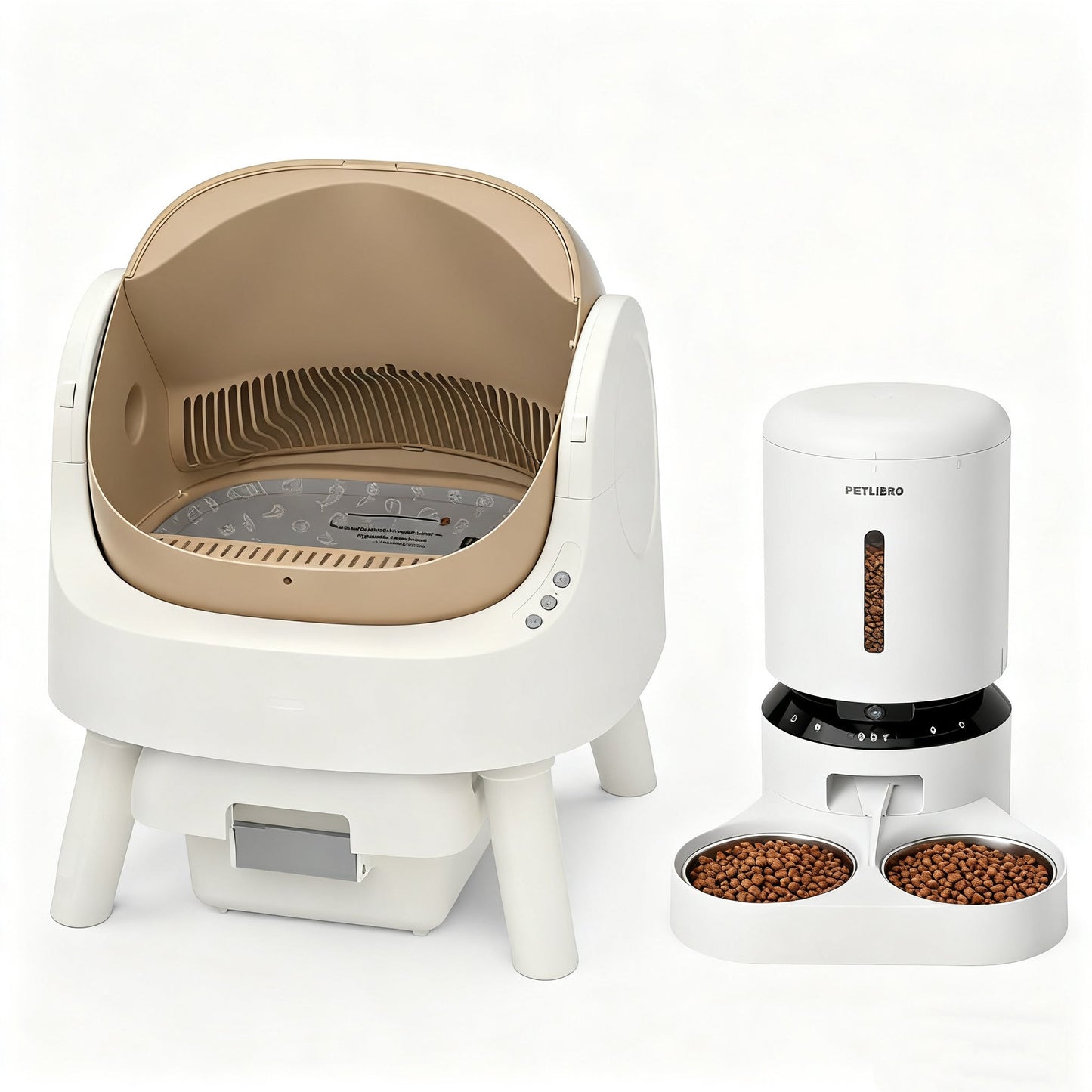 Self-Cleaning Cat Litter Box with Open-Top Design | Odor-Free Disposal & Included Trash Bags