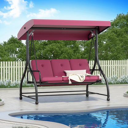 Outdoor Seating 3 Person Porch Swing Chair Gazebo