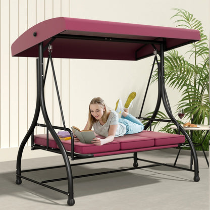 Outdoor Seating 3 Person Porch Swing Chair Gazebo