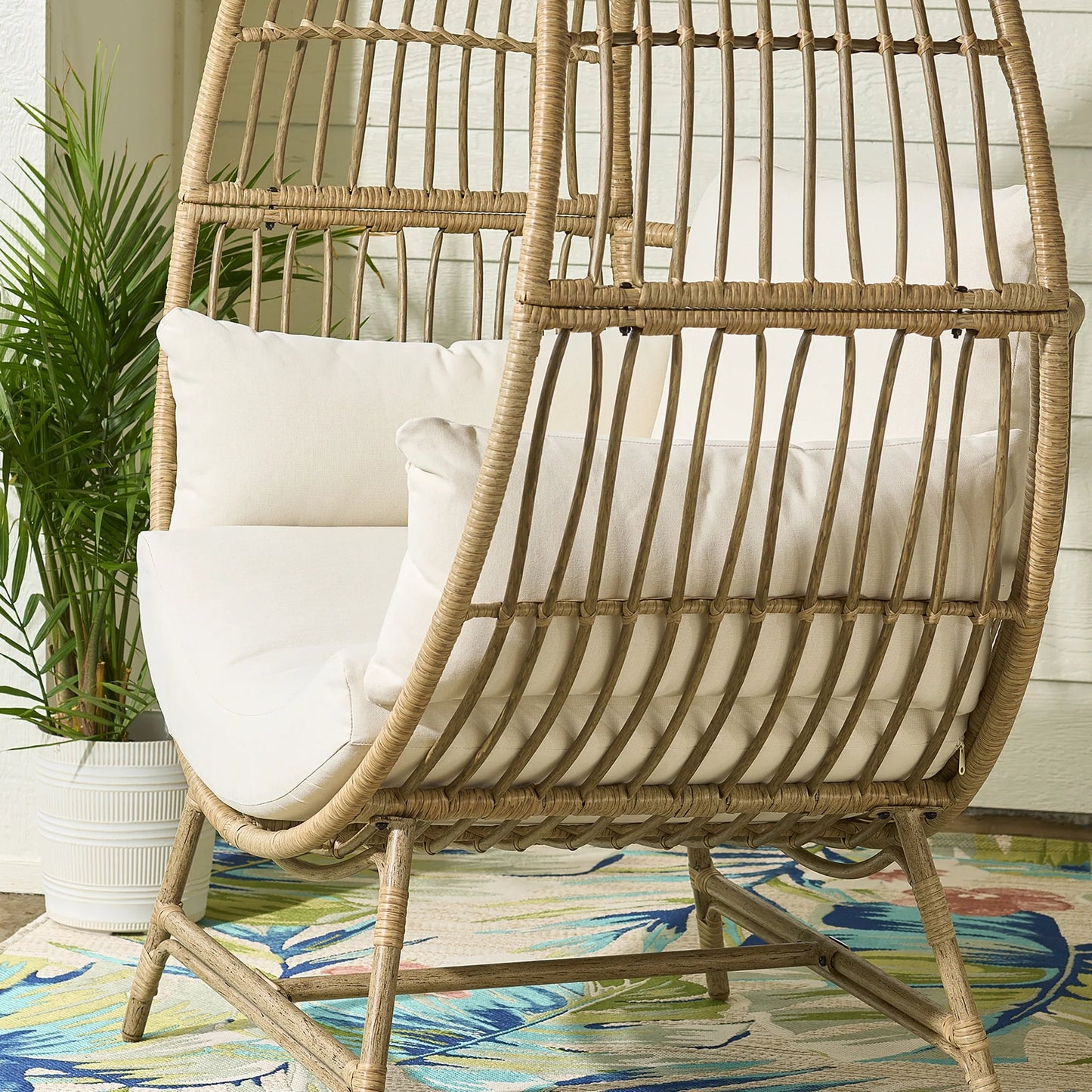 Better Homes & Gardens Bellamy Round Wicker Outdoor Egg Chair
